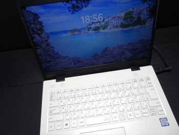 NEC PC-HM350PAW-8 電源が入らない ネコがケーブルを噛んだ？